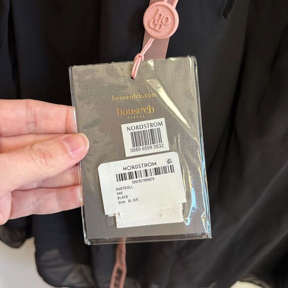 HOUSE OF CB Babydoll Georgette Halter Minidress Women's X-Large D/E (Fuller Cup) - Picture 7 of 11